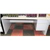 Image 1 : DESK WITH DRAWERS, NO KEYS. 65" X 30" X 31".
