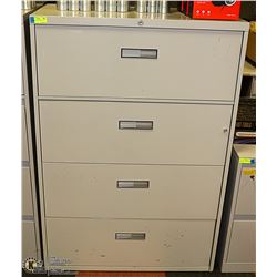 4 DRAWER FILING CABINET NO KEYS