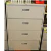 Image 1 : 4 DRAWER FILING CABINET NO KEYS