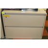 Image 1 : 2 DRAWER FILING CABINET-WITH KEYS 36" X 18" X 28".