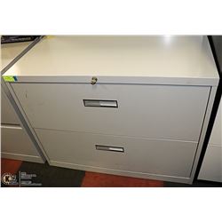 2 DRAWER FILING CABINET- WITH KEY 36" X 18" X 28"