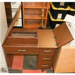 ESTATE SEWING MACHINE CABINET WITH 3 DRAWERS,