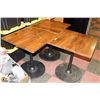 Image 1 : LOT OF 3 HEAVY METAL AND WOOD COMMERCIAL TABLES