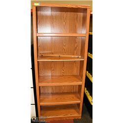 LOT OF 2 BOOK SHELFS SOLD AS IS, 30 X 12 X 71