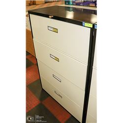 4 DRAWER FILING CABINET WITH KEYS, 36 X 18 X 52