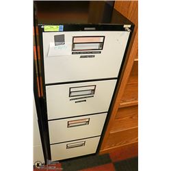 4 DRAWER FILING CABINET WITH KEYS, 18 X 29 X 58