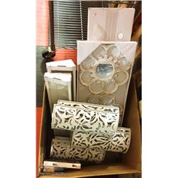 BOX OF ASSORTED SHOWHOME WALL DECOR