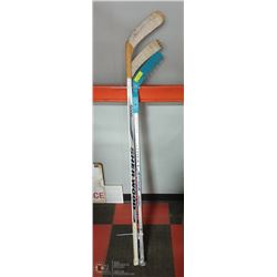 LOT OF 3 HOCKEY STICKS