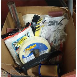 BOX OF MISC TOOLS & ACCESSORIES