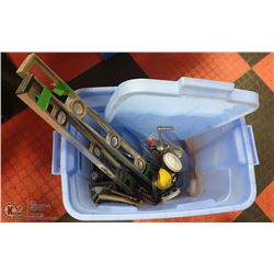 TUB OF ASSORTED TOOLS