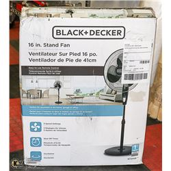 BLACK AND DECKER OSCILLATING FAN 16 INCH STAND FAN