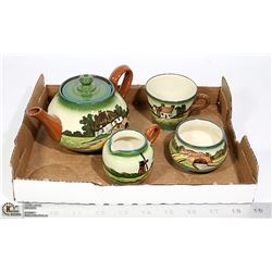 ANTIQUE WATCOMBE TORQUAY POTTERY SET “COTTAGE”