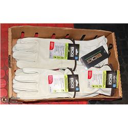 LOT OF 4 PAIRS OF BDG LEATHER GLOVES