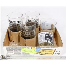 1970’S POLITICAL AND OIL MEMORABILIA GLASSES. SUN