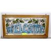 Image 1 : WELCOME STAINED GLASS SIGN