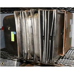 6 FULL SIZE 6'' STEAM TABLE PANS W/ 6 LIDS
