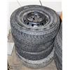 Image 1 : 4 TIRES WITH RIMS - 3PCS 195/70/R14 M+S AND