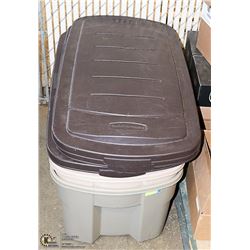 THREE LARGE TOTE CONTAINERS