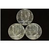 Image 1 : 3-1964 90% SILVER KENNEDY HALF DOLLARS BU'S