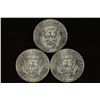 Image 2 : 3-1964 90% SILVER KENNEDY HALF DOLLARS BU'S