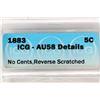 Image 3 : 1883 NO CENTS LIBERTY "V" NICKEL ICG AU58 DETAILS