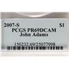 Image 3 : 2007-S JOHN ADAMS DOLLAR PCGS PR69 DCAM