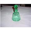 decanter, green glass, with stopper #1385100
