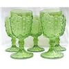 Image 1 : Goblets Wright L.G. Daisy and Button Green Set #1385592