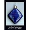 Image 1 : CZECH ART DECO COBALT PURSE PERFUME BOTTLE #1385643