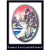 Image 1 : RUSSIAN SCENIC HAND PAINTED BROOCH CJ-16 #1385739