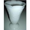 Image 1 : Iris and Herringbone 9" Vase-Milk Glass #1385874