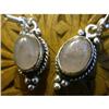 Image 1 : STERLING SILVER Estate PINK QUARTZ Earrings #1385938