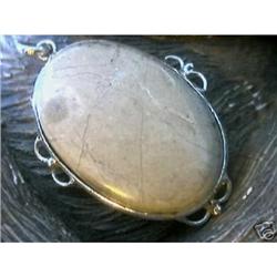 STERLING SILVER Estate DESERT AGATE Pendant #1385941