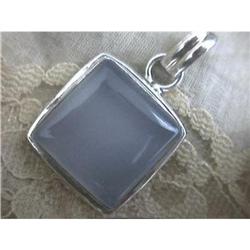 STERLING SILVER Estate SMOKY QUARTZ Pendant WOW#1385947