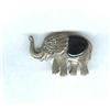 Image 1 : Sterling Silver Marcasite & Black Onyx Elephant#1386241