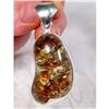 Image 1 : Infinity Sparkles Baltic Amber Sterling Pendant#1386529