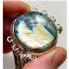 Image 1 : Brilliant LARGE Natural Labradorite Sterling #1386811