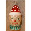 Image 1 : CLOWN Head GLASS Christmas Ornament VINTAGE #1386896