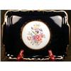Image 1 : Echt Kobalt Tray GERMANY Cobalt FLORAL Center #1387118