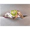 Image 1 : Estate 14kt Gold, 1ct Peridot and Diamond Ring #1387380