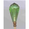 Image 1 : Hat Pin Green Facated Crystal Topper Beautiful #1387759