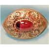 Image 1 : Victorian Red Cab Mourning Brooch #1388225