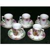 Image 1 : German "Lustre" cups & saucers Set of five #1388594