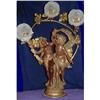 Image 1 : Two Figured Spelter Lamp #1397141