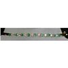 Estate Emerald Diamond Bracelet Bangle Gold 14k#1397830