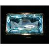 Estate 7ct Sky Blue Topaz Yellow Gold Ring #1397832