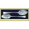 Image 1 : HESTER BATEMAN 2 ST SILVER FRUIT SPOONS 1789 #1398072