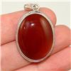Image 1 : STERLING SILVER Estate RARE CARNELIAN Pendant #1415689