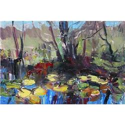 Impressionism oil  Can-docks  by Sorokina T. #1431461