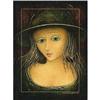 Image 1 : Rare oil "Lady in hat" by Omar Chkhaidze #1431472